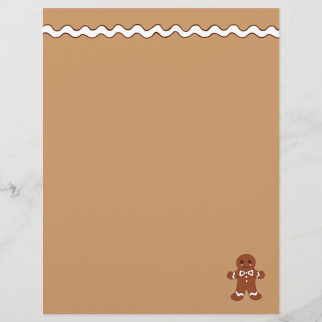 Gingerbread Letterhead Paper (Front)