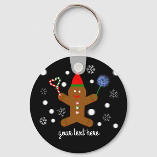 Gingerbread Man 2 Keychain 