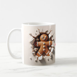 Gingerbread Man 3D Breakout Christmas  Coffee Mug