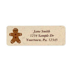Gingerbread Man Address Label