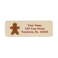 Gingerbread Man Address Label