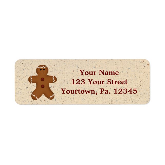 Gingerbread Man Address Label (Front)