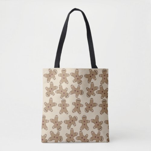 Gingerbread Man All Over Print Tote Bag