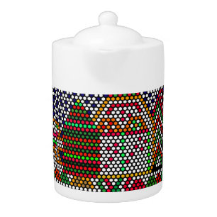 Gingerbread man and house Christmas Two-Tone Coffe Teapot