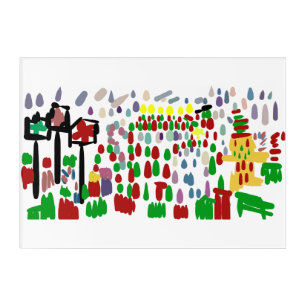 Gingerbread  man and  joy acrylic print