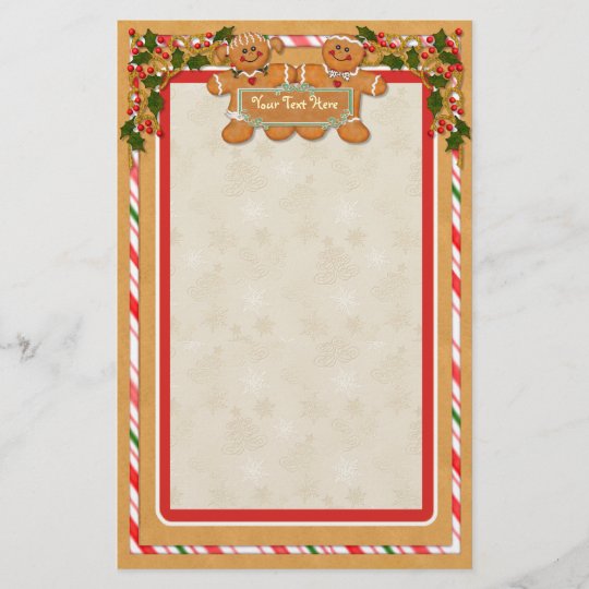 Gingerbread Man and Woman Stationery | Zazzle.com