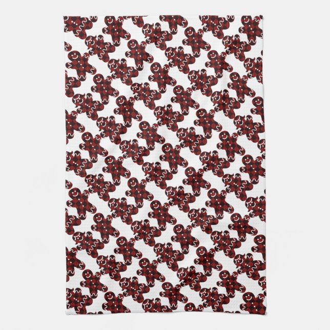 Gingerbread Man and Women Kitchen Towel (Vertical)