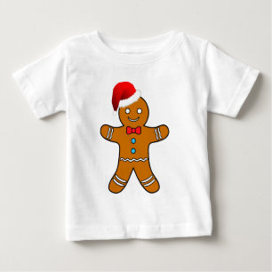 gingerbread man at christmas baby T-Shirt