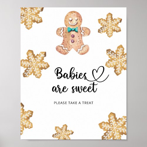 Gingerbread man _ babies are sweet  poster