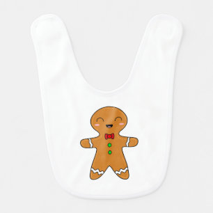 Gingerbread Man Baby Bib