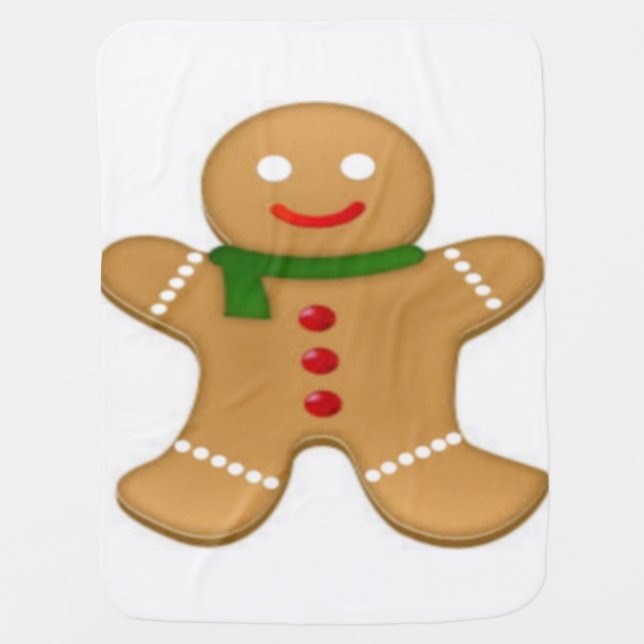 Gingerbread Man Baby Blanket (Front)