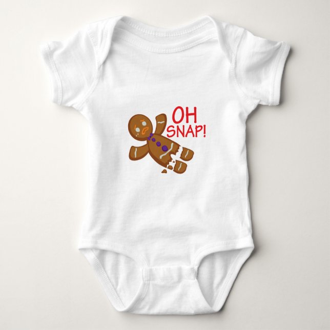 Gingerbread Man Baby Bodysuit (Front)