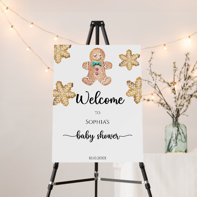 Gingerbread man baby shower foam board (In Situ (Stand))