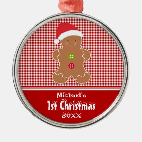 Gingerbread Man Babys First Christmas Ornament