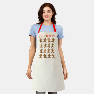 Gingerbread Man Bake and Be Merry Apron