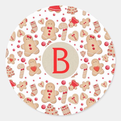 Gingerbread Man Baked Cookies Rustic Whimsical Classic Round Sticker