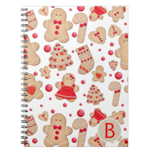 Gingerbread Man Baked Cookies Rustic Whimsical Notebook