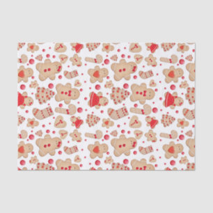 Gingerbread Man Baked Cookies Rustic Whimsical Tissue Paper