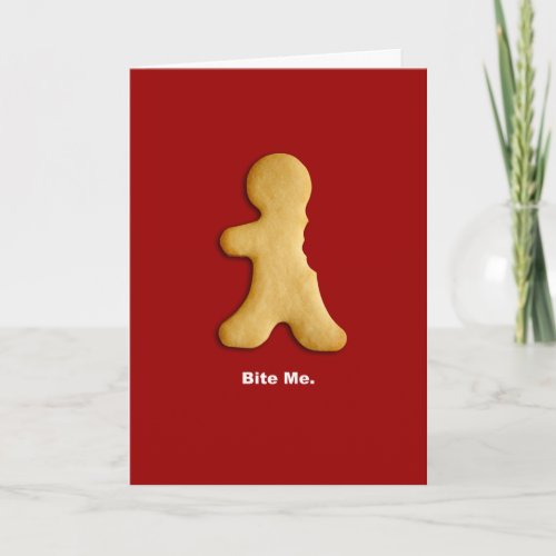 Gingerbread Man Bite Me Card