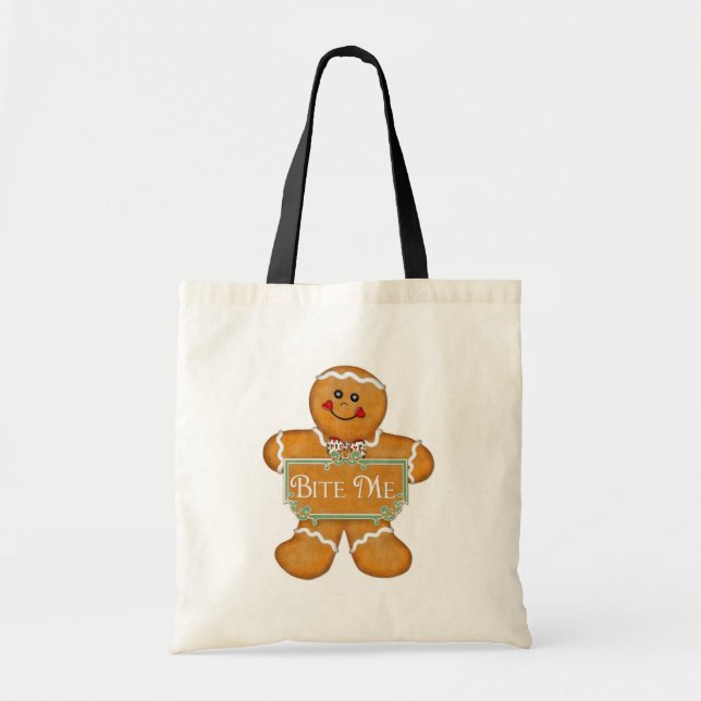 Gingerbread Man - Bite Me Tote Bag (Front)
