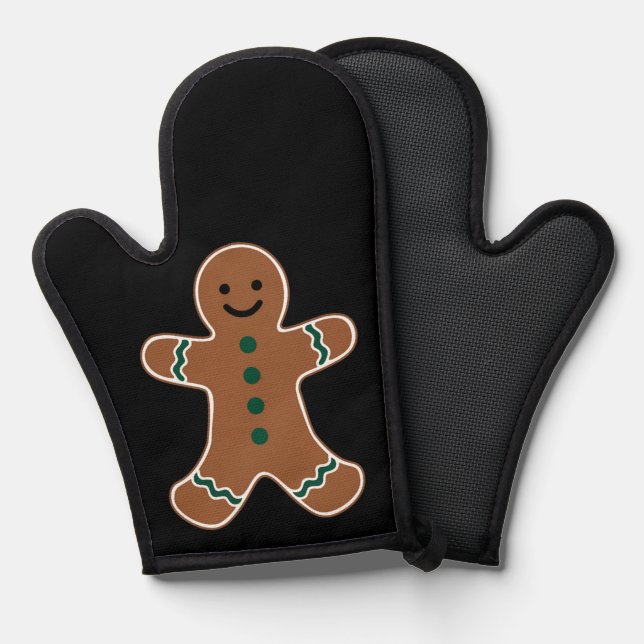 Gingerbread Man Body Costume for Christmas Oven Mitt (Front/Back)