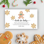 Gingerbread man books for baby ticket  enclosure card<br><div class="desc">Watercolor ginger cookie shower enclosure card. Matching items available.</div>