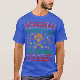 Gingerbread Man Broken Christmas Cookie Baking Tea T-Shirt