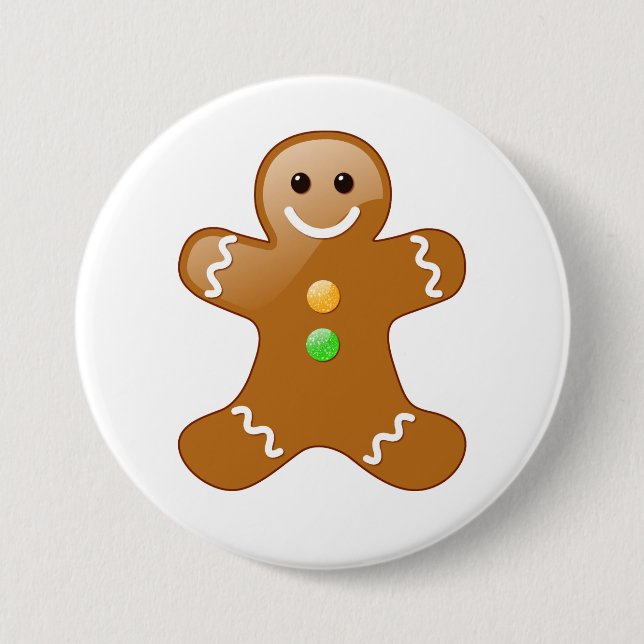 Gingerbread Man Button (Front)