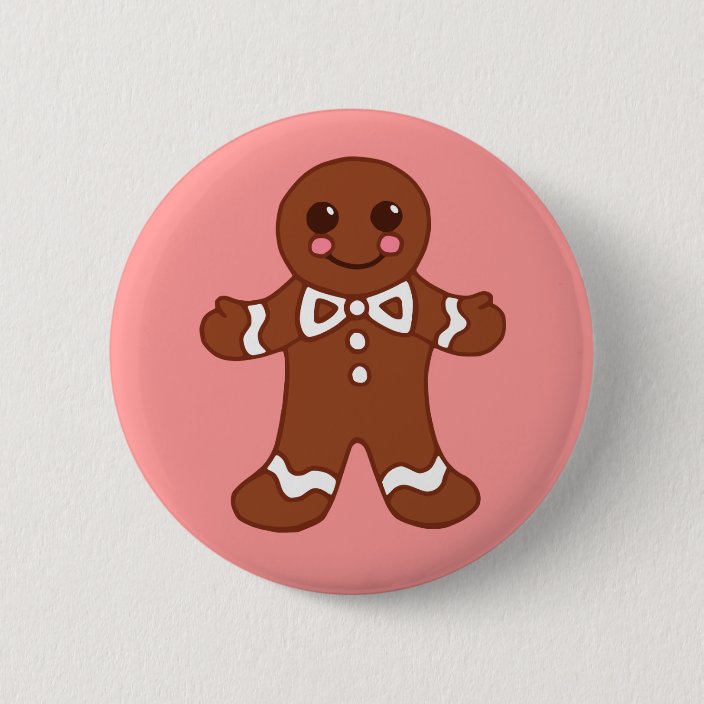 Gingerbread Man Button