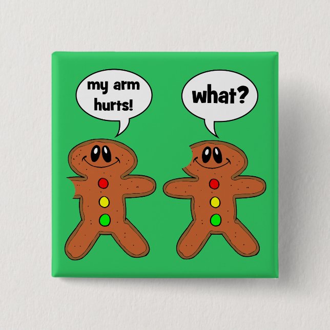 gingerbread man button (Front)