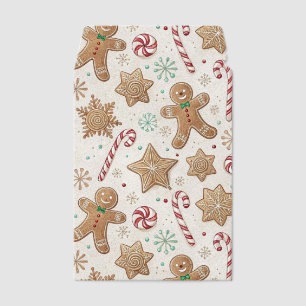 Gingerbread Man Candy Canes Envelope Mailers