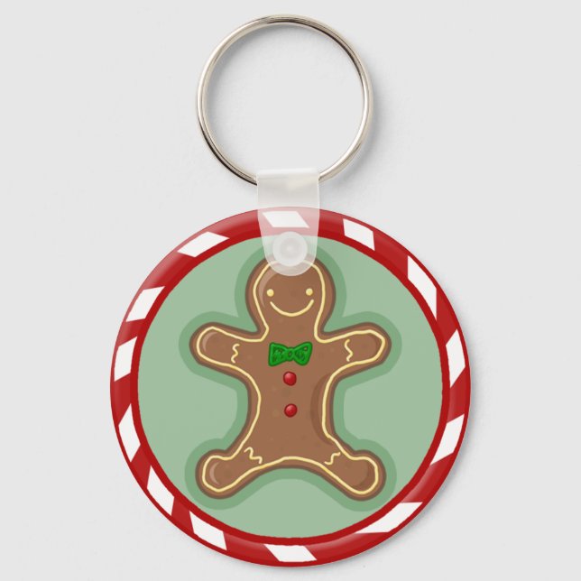 Gingerbread Man Candy Keychain (Front)