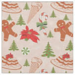 Gingerbread Man,Candy mints and ice cream Fabric