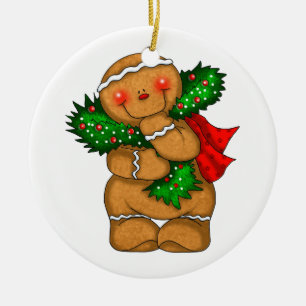 Gingerbread Man Ceramic Ornament