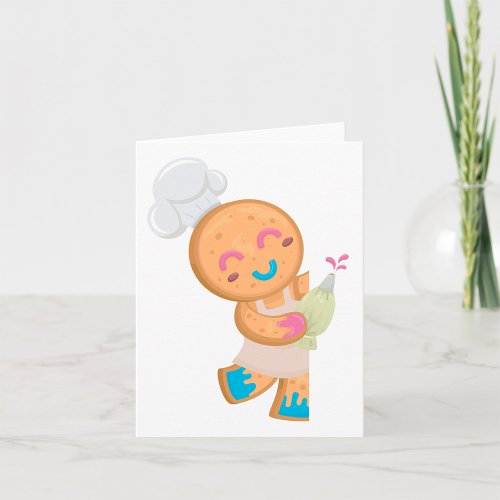 Gingerbread Man Chef Card