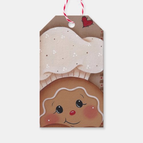 Gingerbread Man Chef Cookie Baker Gift Tag
