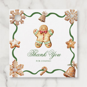 Gingerbread Man Christmas Baby Shower Favor Tags