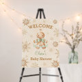 Gingerbread Man Christmas Baby Shower Welcome Foam Board | Zazzle
