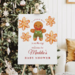 Gingerbread Man Christmas Baby Shower Welcome Sign<br><div class="desc">Gingerbread Man Christmas Baby Shower Welcome Sign</div>