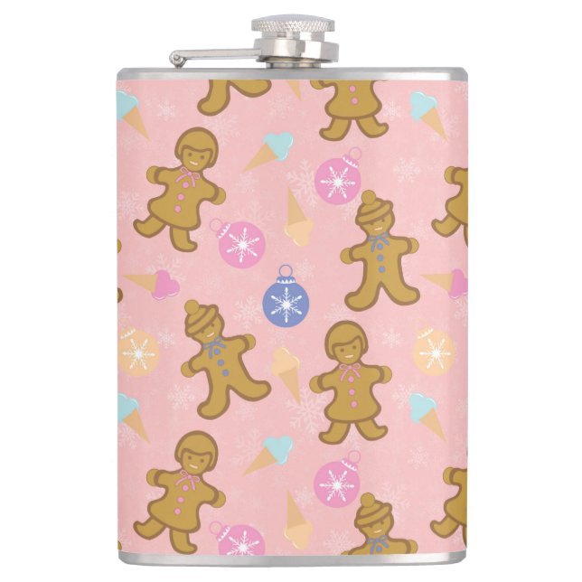 Gingerbread Man,Christmas balls Flask (Front)