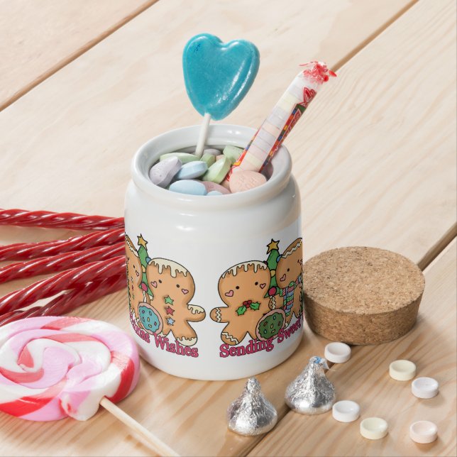 Gingerbread Man Christmas Candy Jar (In Situ)