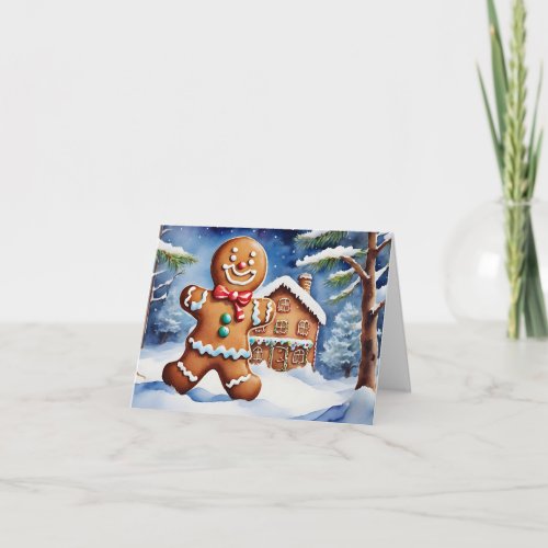 Gingerbread Man Christmas Card