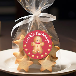 Gingerbread Man Christmas Classic Round Sticker