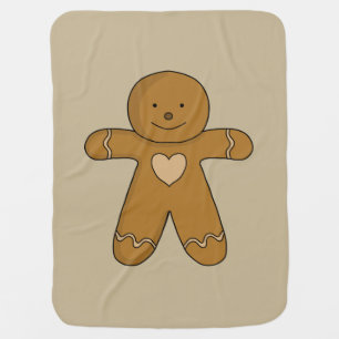 GingerBread Man Christmas Cookie Baby Blanket