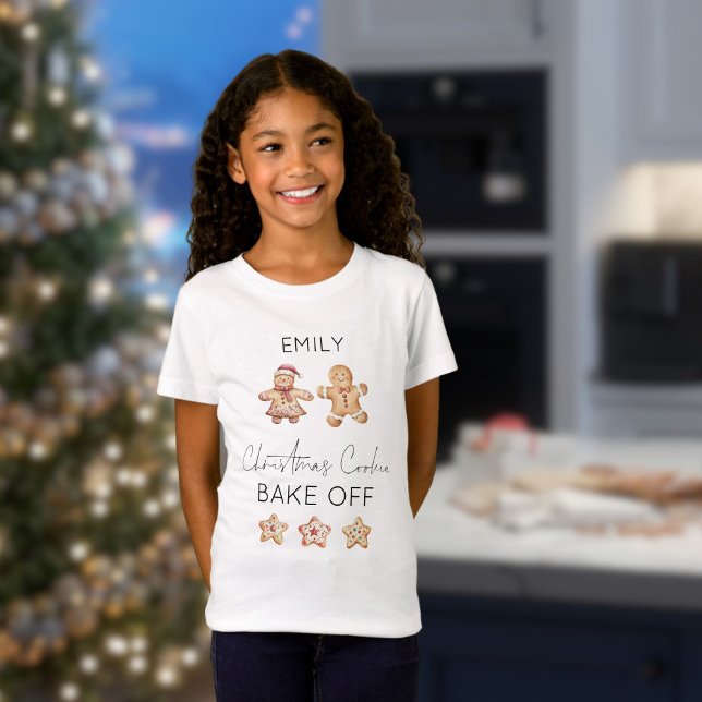 Gingerbread Man Christmas Cookie Bake Off Name T-Shirt (Creator Uploaded)