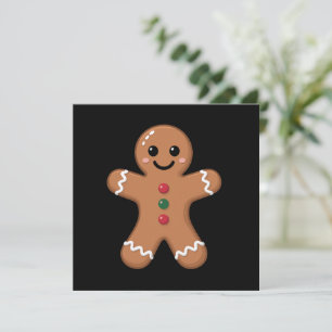 Gingerbread Man Christmas Cookie Baking Holiday  Card