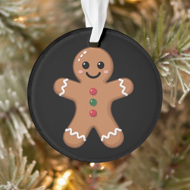 Gingerbread Man Christmas Cookie Baking Holiday  Ornament (Tree)