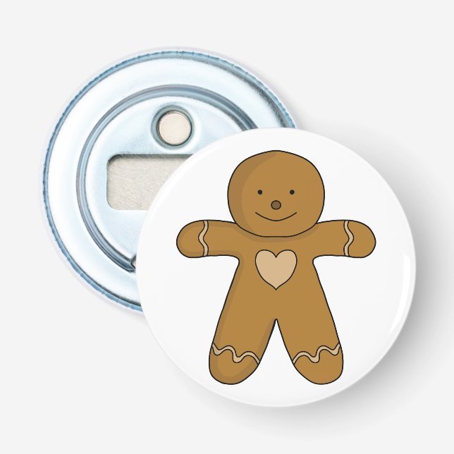 GingerBread Man Christmas Cookie Bottle Opener (Front)