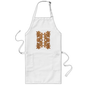 Gingerbread Man Christmas Cookie Holiday Baking Long Apron