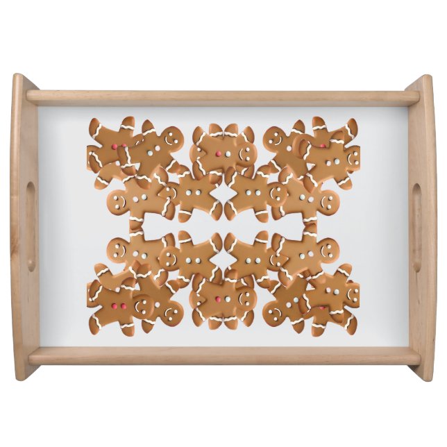Gingerbread Man Christmas Cookie Holiday Baking  Serving Tray (Front)